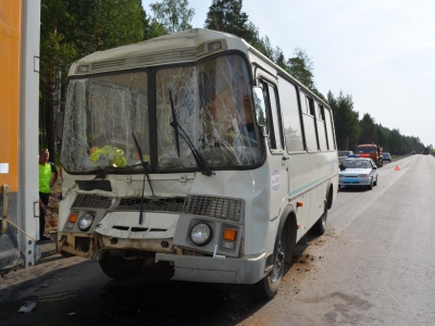 Рейсовый автобус в Нижнеудинском районе Иркутской области столкнулся с 