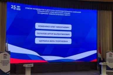 Кожемяко, Щербина и Герой России: "Единая Россия" определила тройку в Заксобрание Приморья