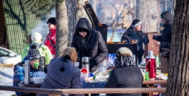Многие жарят шашлык и устраивают пикник в эти морозные январские дни Антон Балашов