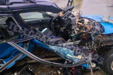 "Разорвало на куски": жуткое ДТП в Приморье попало в объектив