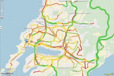 Карта владивостока с пробками онлайн
