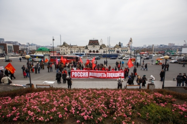 Митинг на привокзальной площади  Александр Хитров 