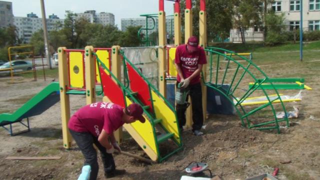 детская площадка на Лермонтова, 91