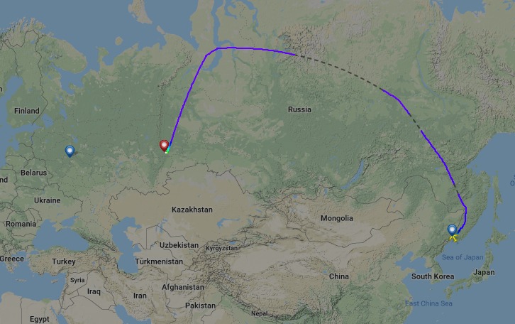 Самолет, вылетевший из Владивостока в Москву, экстренно сел в Екатеринбурге