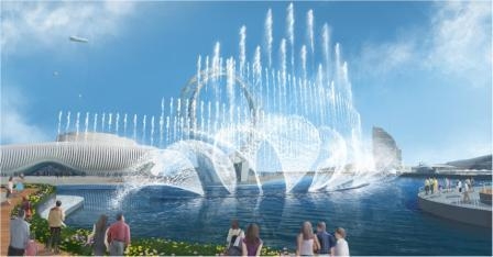 Cцена Big O для проведения крупномасштабных морских шоу