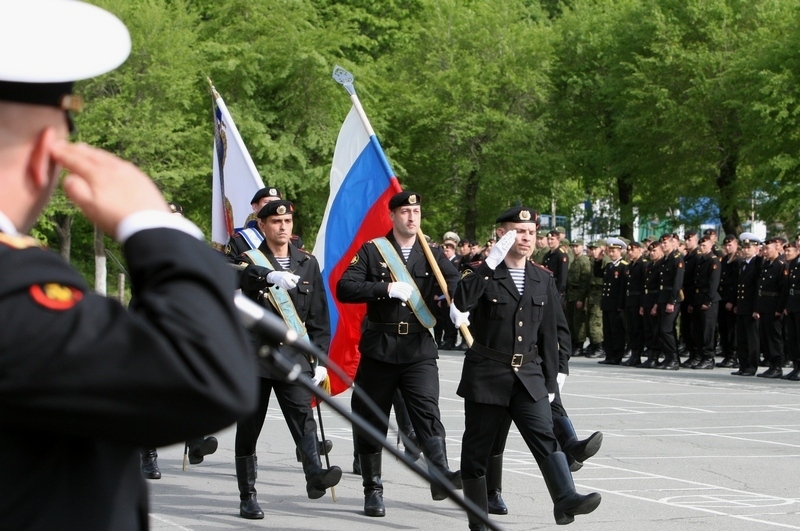 Церемония принятия присяги у морских пехотинцев