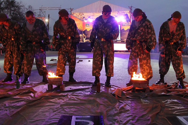 Показательные выступления бригады морской пехоты Тихоокеанского флота России