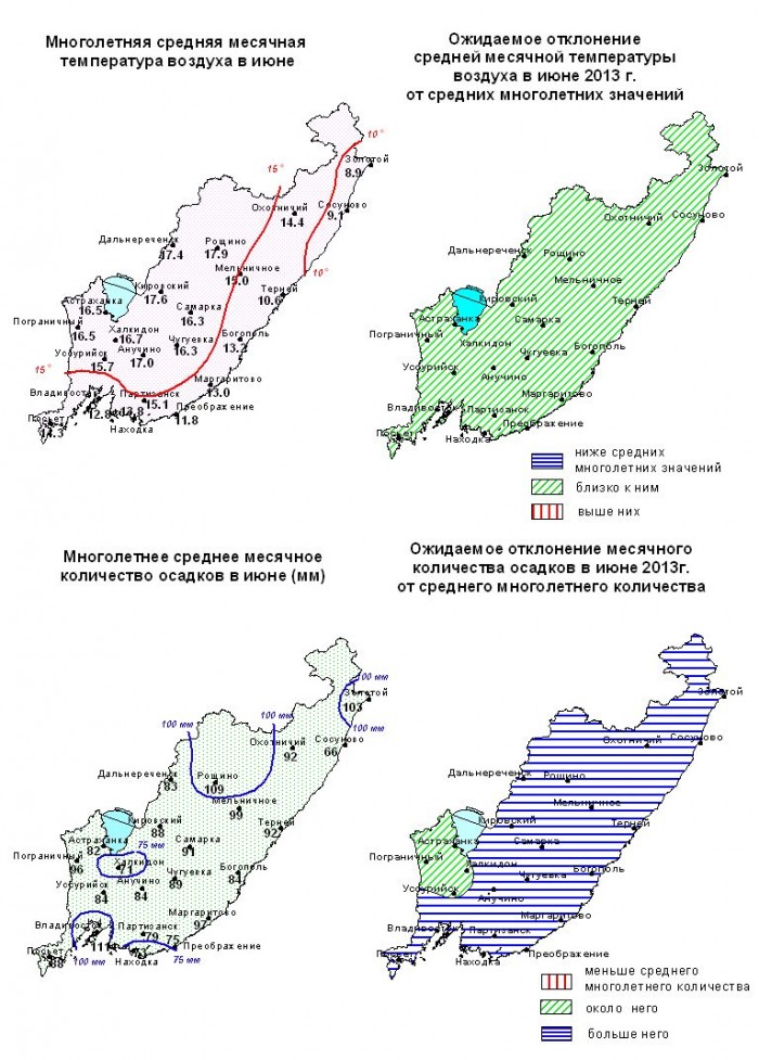 Прогноз владивосток. Климатическая карта Приморья. Карта Приморского края. Средняя температур воздуха в Приморье. Температура воздуха Приморье среднее.