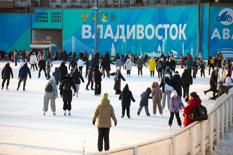 Каток на стадионе &quotАвангард&quot во Владивостоке Анастасия Котлярова, vlc.ru
