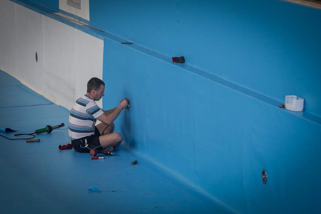 Реконструкция бассейна поднимет на новый уровень систему водоочистки, Фото с места события собственное