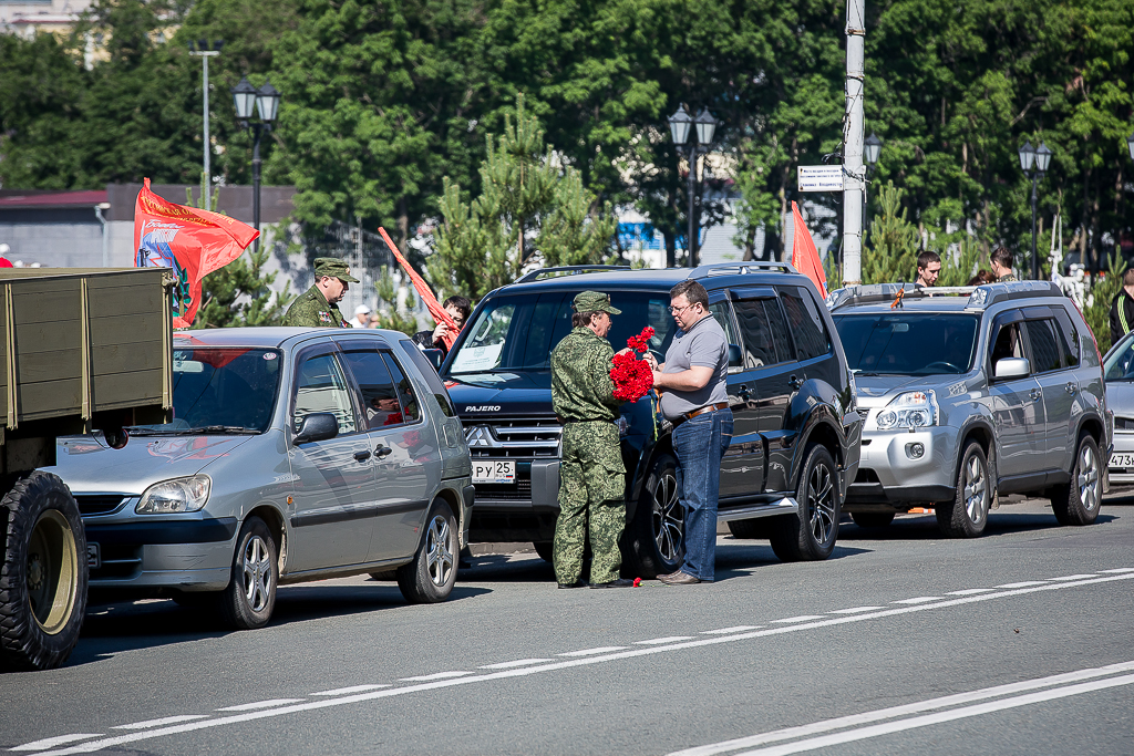 Автопробег "Помни войну", стартовал во Владивостоке, Фото с места события собственное