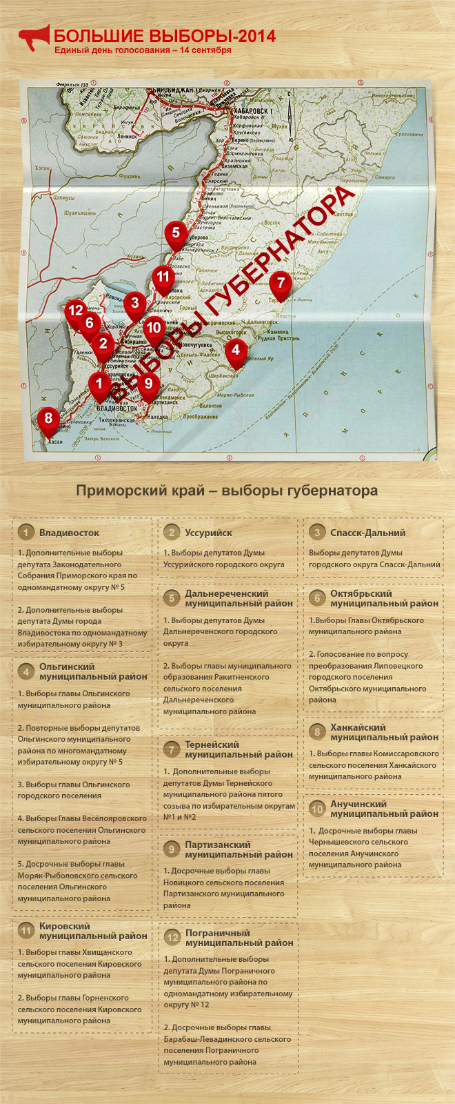 Большие выборы в Приморье, Инфографика