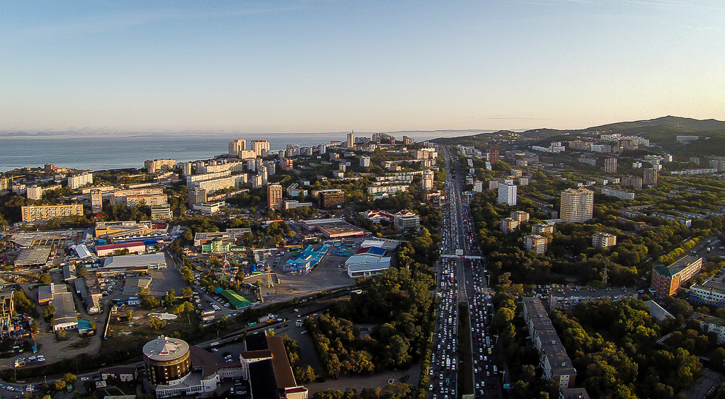 Фото районов владивостока. Владивосток центр сверху.