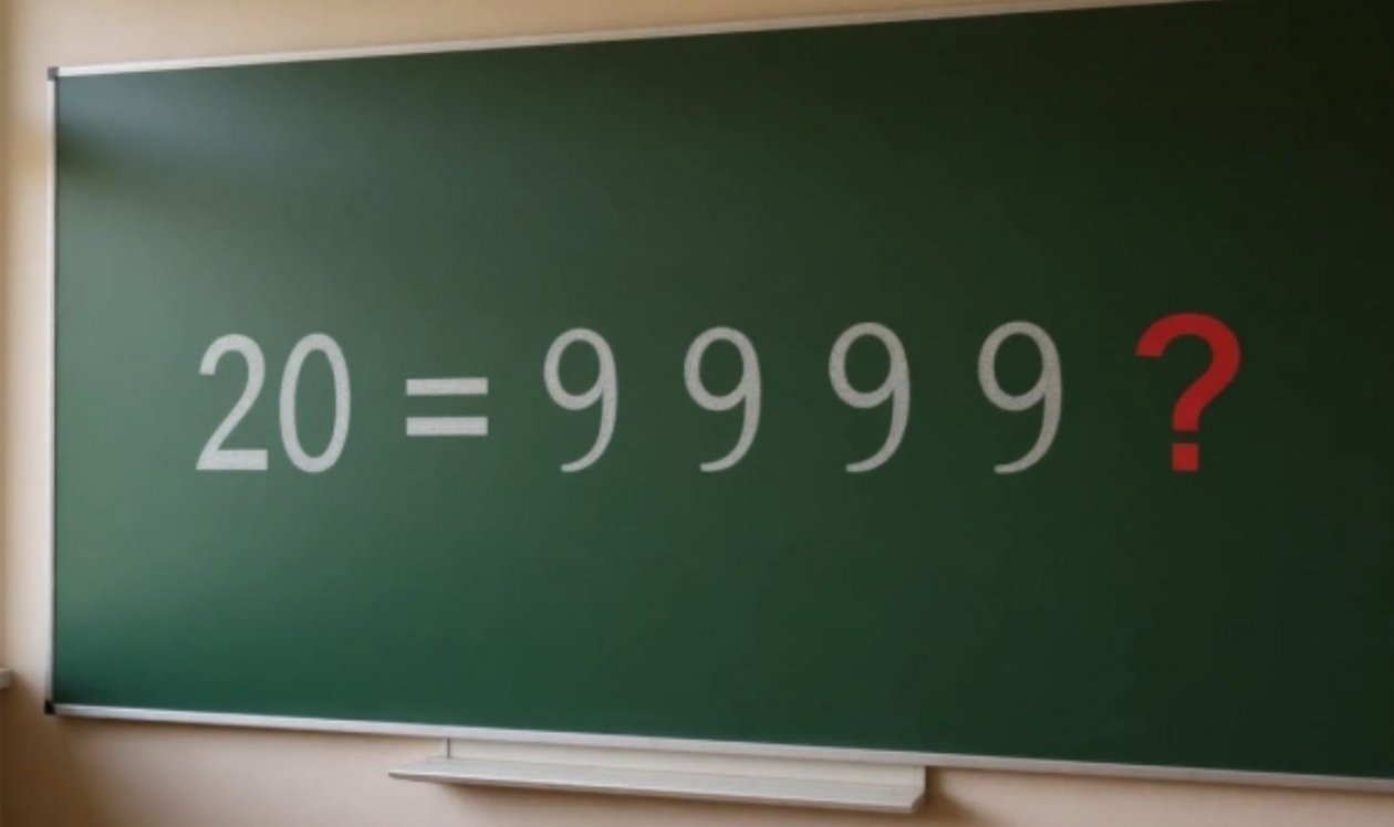 Гимнастика для ума: нужно получить 20 из девяти девяток – расставьте знаки в примере - KrasnodarMedia, 08.03.2026