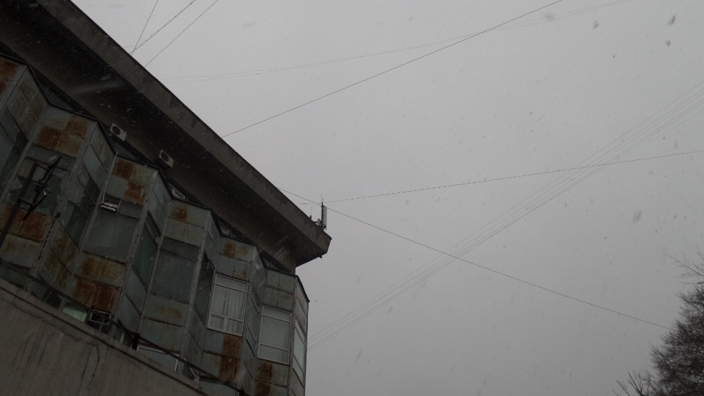 Снег во Владивостоке, Фото с места события собственное