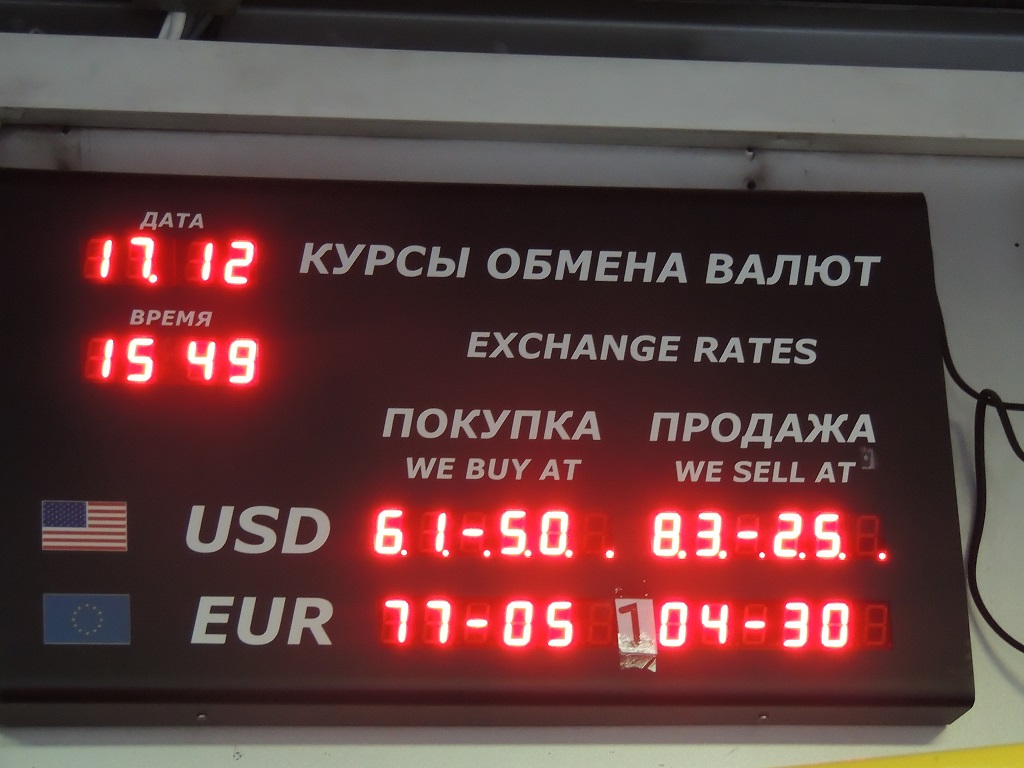 Курс валют российских банках