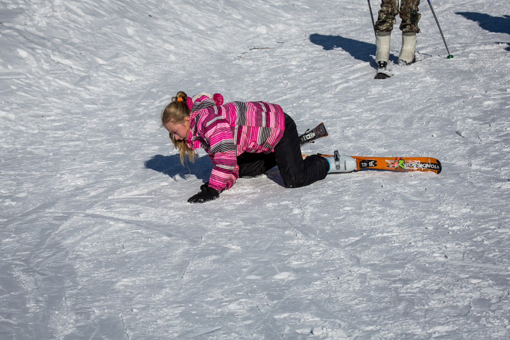 Начинающая лыжница, Фото с места события собственное