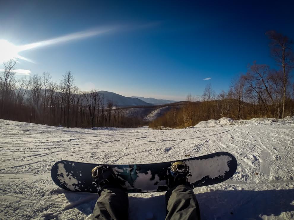 Лыжный склон, Фото с места события собственное