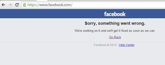 Facebook "лег", Фото с места события собственное