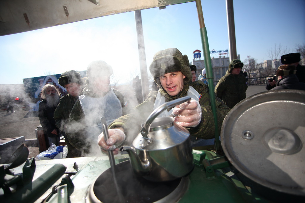 Солдатская каша на празднике