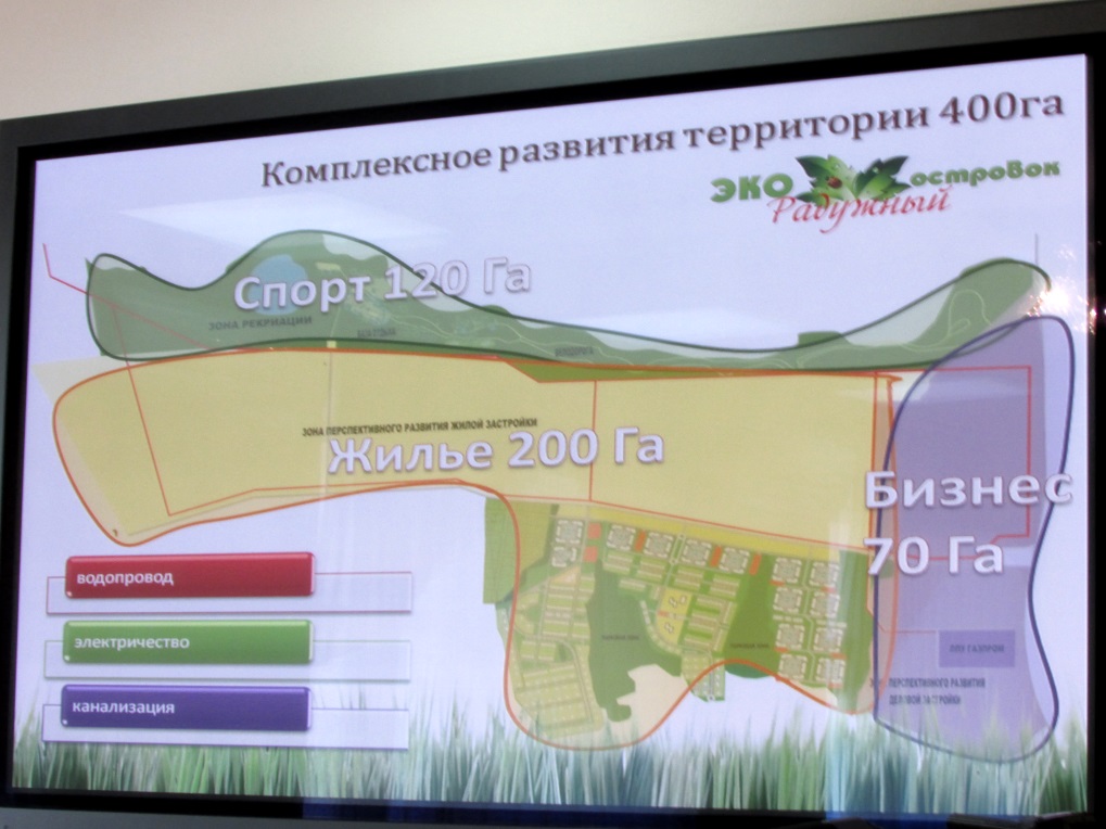 Презентация микрорайона "Радужный" застройщиком, Фото с места события собственное