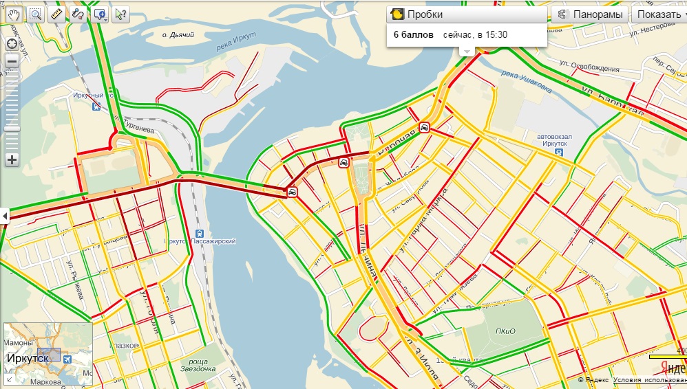 Онлайн карта транспорта иркутск