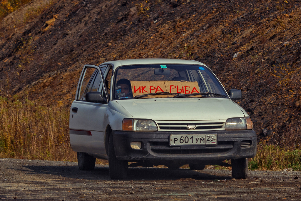 Придорожная продажа икры