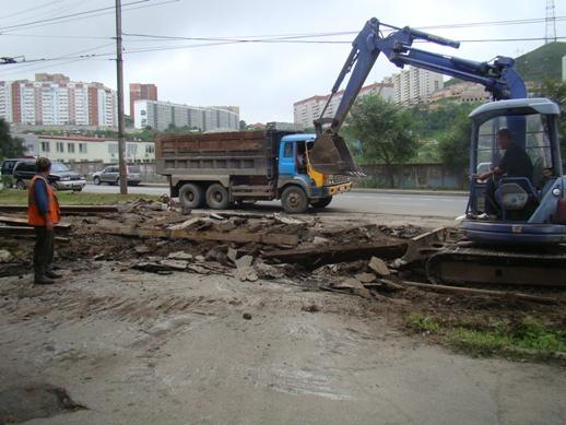 На месте демонтажа