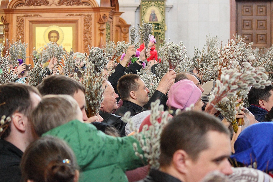 Вербное воскресенье в храме