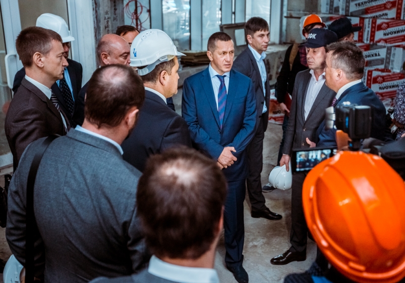 Трутнев на стройке Хаятта