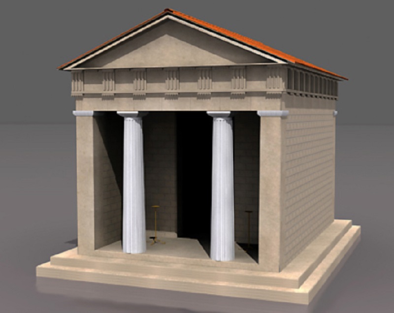 Храм в антах — примерно так мог выглядеть древнейший храм Фанагории