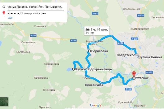 Маршрут до водохранилища Кугуки