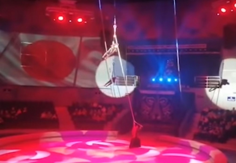 Гимнастке Владивостокского цирка, сорвавшейся во время новогоднего шоу, требуется помощь