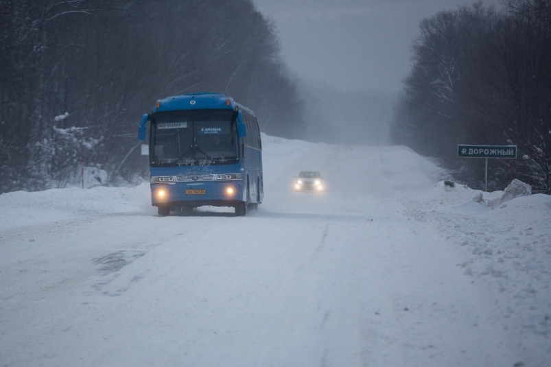 Закрыто движение автобусов по федеральной трассе Биробиджан-Хабаровск