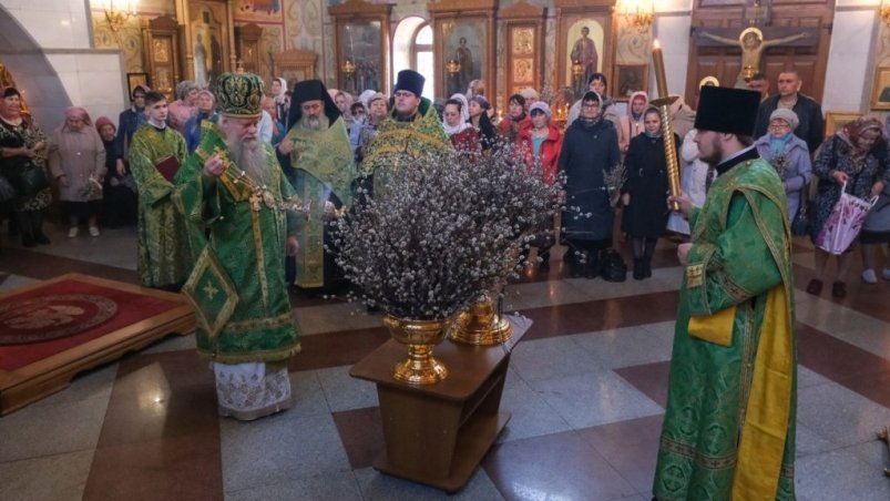 Вербное воскресенье отметили православные биробиджанцы
