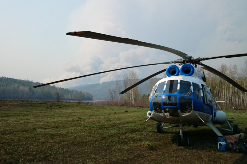 Лесной пожар тушат в заповеднике Иркутской области