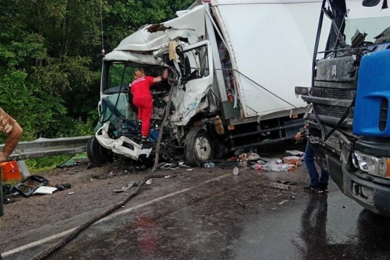 В Приморье в страшном ДТП погиб водитель грузовика