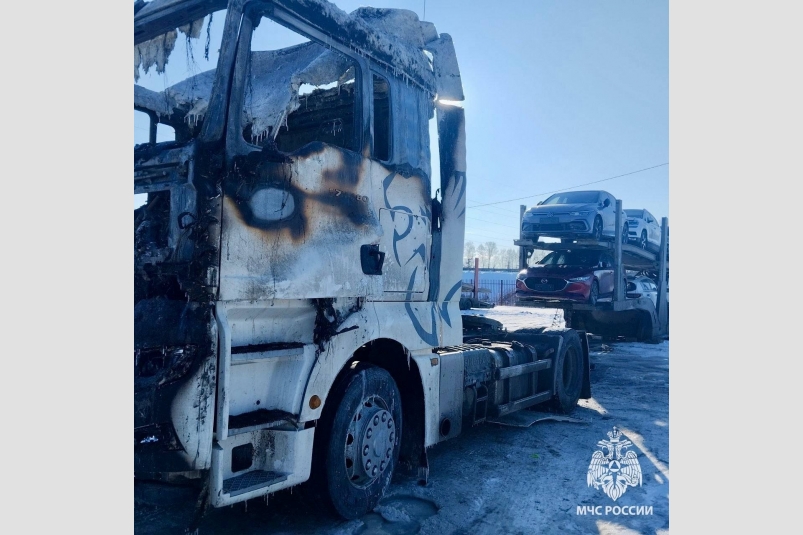 Автовоз вспыхнул в пос. Приамурский ЕАО