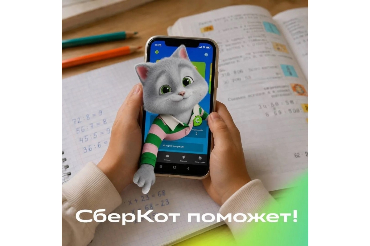 СберКот в приложении СберKids сможет дать советы детям по математике - PrimaMedia: Лента новостей, 04.09.2026