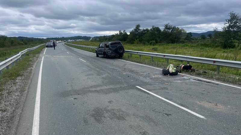 Водитель внедороржника врезался в отбойник и перевернулся на трассе в Приморье пресс-служба УМВД России по Приморскому краю