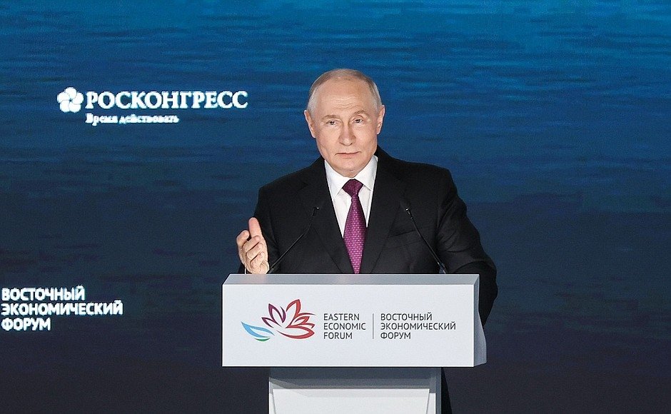 Президент Владимир Путин в ходе пленарного заседания XI ВЭФа (3 сентября 2026 года) Вячеслав Викторов, фотобанк Фонда &quotРосконгресс&quot