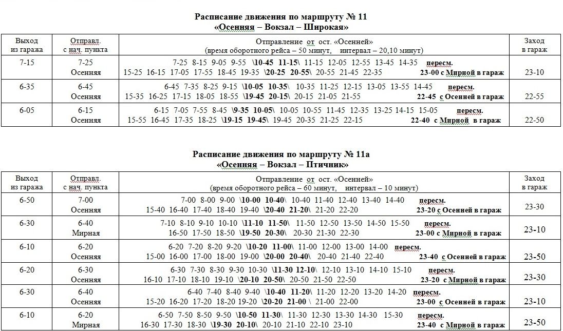 Расписание автобусов свободный